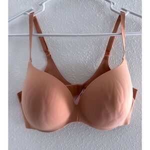 Victoria Secret Perfect Shape Bra 36D Tan Beige Padded T-Shirt Smooth
